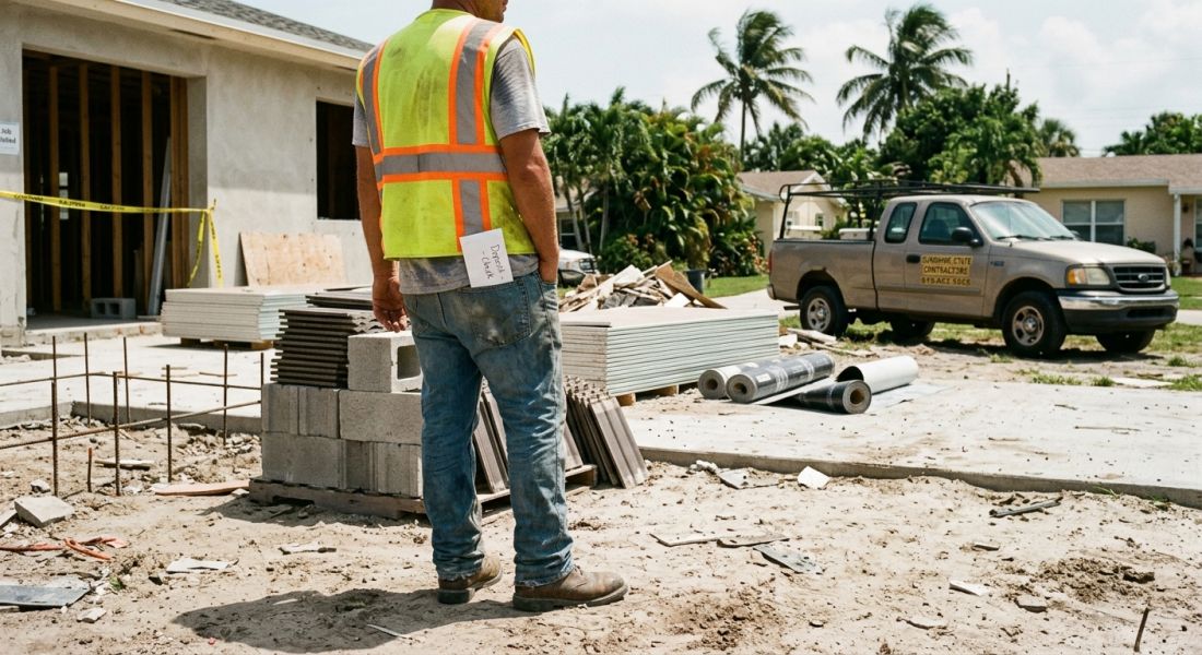 A Miami contractor was paid to do a job and did not finish it.